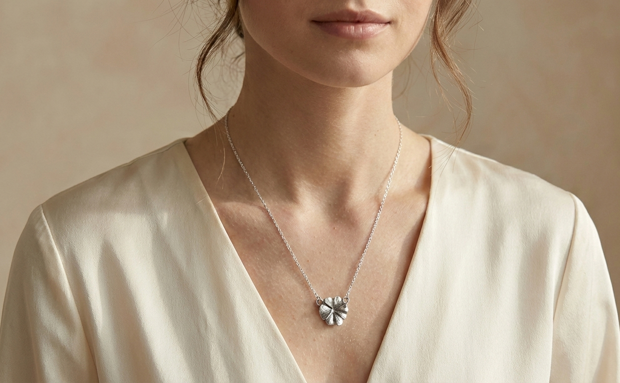 Colgante Trébol en Plata Gende – Amuleto de Suerte