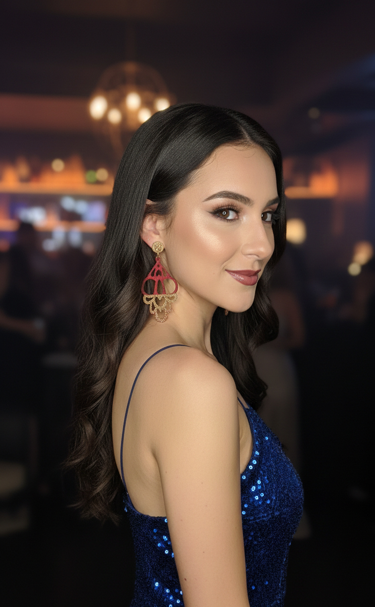 Pendientes Bohemio: Rojo - Imagen 4